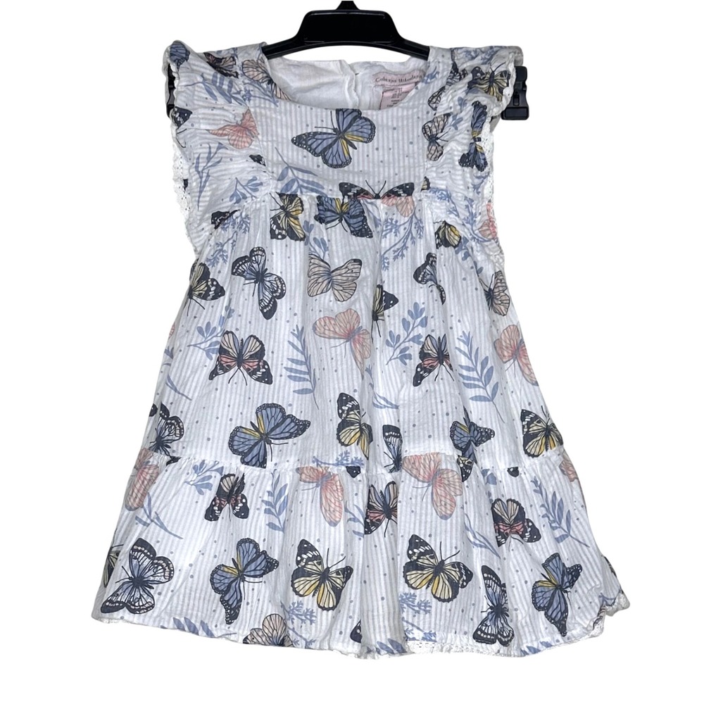 Catherine Malandrino Girls 3T Butterfly Print Dress Sleeveless Party Festive